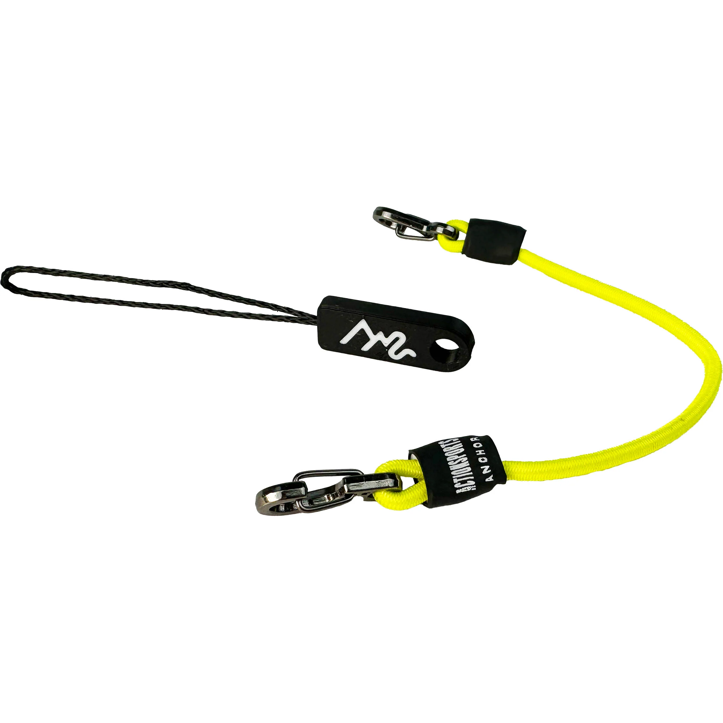 Action Sports Anchor Shorty20 Bungee Lanyard (7.8", Fluorescent Yellow)