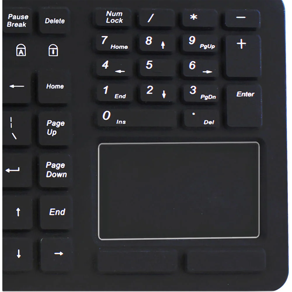 Adesso SlimTouch 270 Antimicrobial Waterproof Touchpad Keyboard (Black) - Image 7
