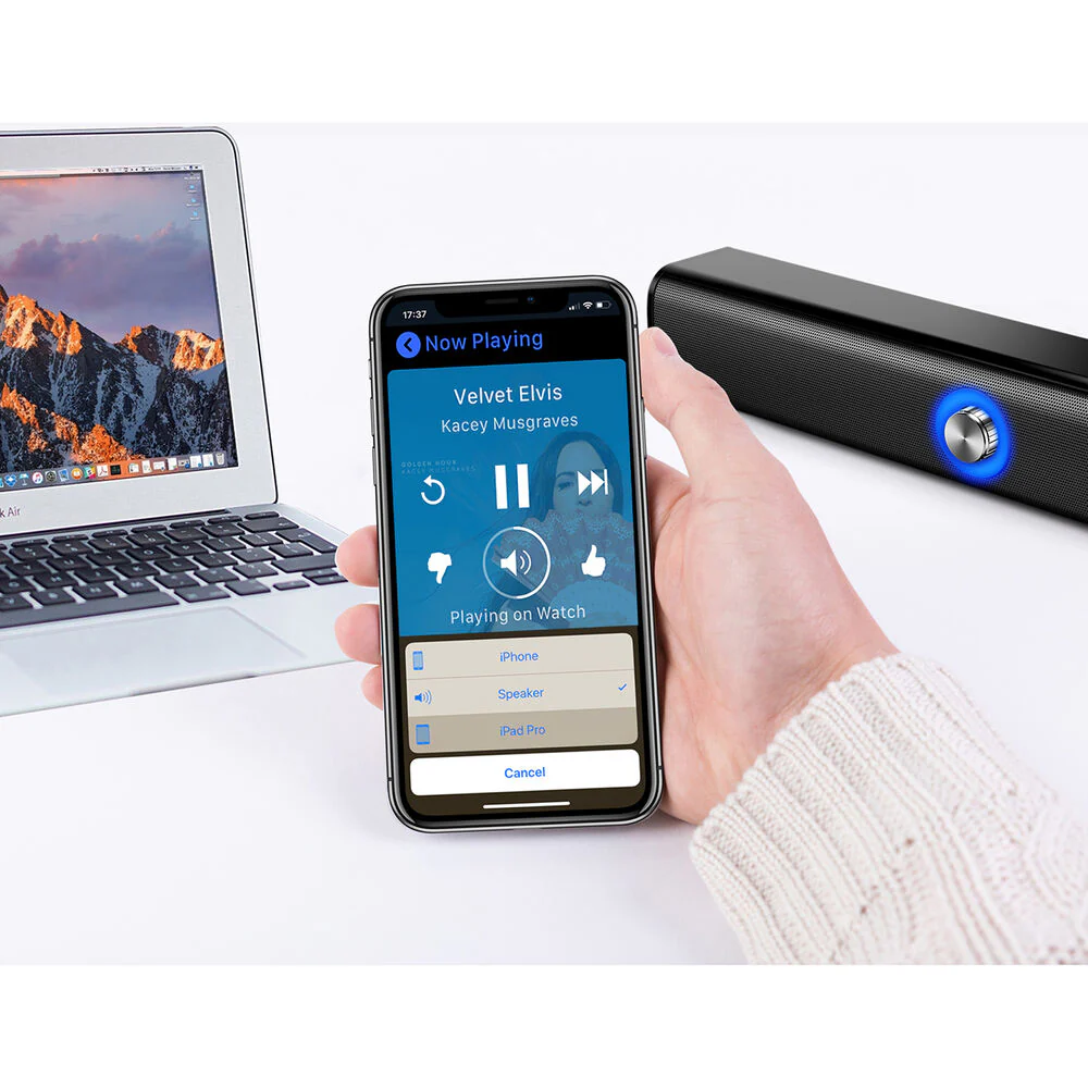 Adesso Xtream S6 Bluetooth and 3.5mm Stereo Multimedia Soundbar Speaker - Image 5