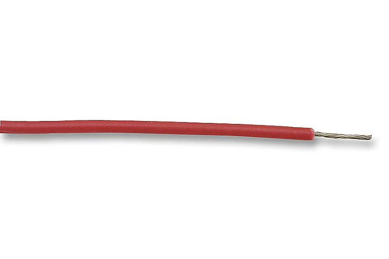 ALPHA WIRE 7053 RD005 Wire, Stranded, Hook Up, UL1429, MIL-W-16878E, PVC, Red, 26 AWG, 0.142 mm², 100 ft, 30.5 m