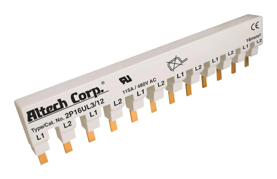 ALTECH 2P16UL3/12 BUSBAR, CKT BREAKER, 12PIN, 2PH, 115A