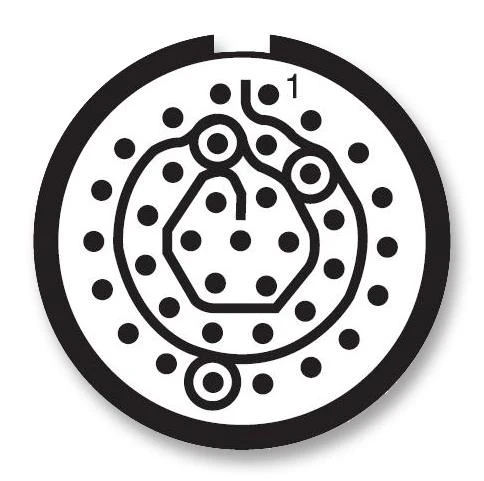 Amphenol Aerospace D38999/20MD35SN D38999/20MD35SN Circular Connector MIL-DTL-38999 Series III Wall Mount Receptacle 37 Contacts Crimp Socket - Image 2
