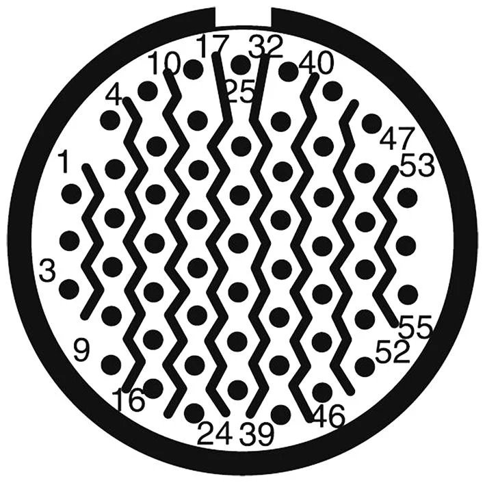 AMPHENOL AEROSPACE D38999/26ME35SA-LC Circular Connector, MIL-DTL-38999 Series III, DS38999/26 Series, Straight Plug, 55 Contacts - Image 2