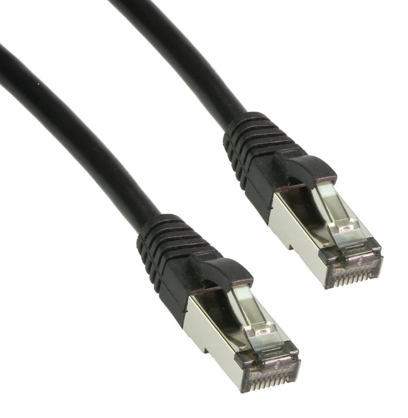 AMPHENOL CABLES ON DEMAND MP-CAT8STPBLK-007 PATCH CABLE, 8P8C, RJ45 PLUG-PLUG, 7