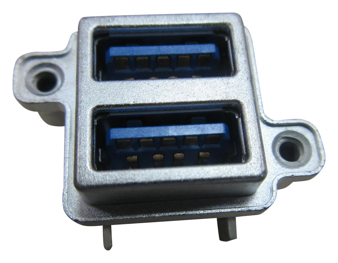 Amphenol ICC (COMMERCIAL PRODUCTS) MUSBR-4593-M0 USB Sealed Connector Vertical Rugged Stacked 2Ports Type A 3.0 Receptacle