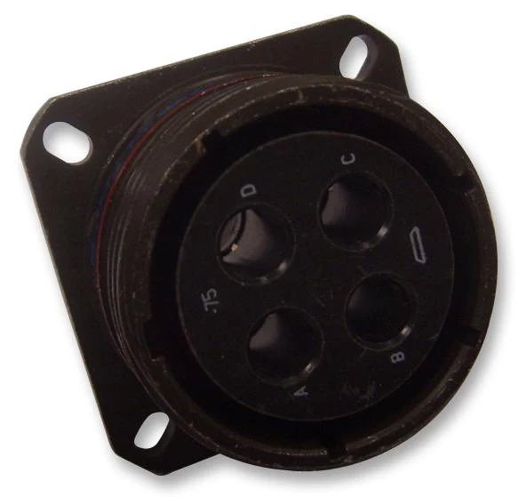 Amphenol Industrial D38999/20WJ29SB D38999/20WJ29SB Circular Connector MIL-DTL-38999 Series III Wall Mount Receptacle 29 Contacts Crimp Socket