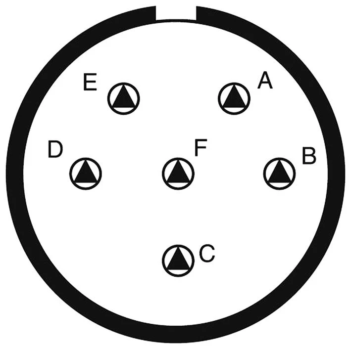 Amphenol LTD D38999/24FE6PN-LC D38999/24FE6PN-LC Circular Connector MIL-DTL-38999 Series III Jam Nut Receptacle 6 Contacts - Image 2