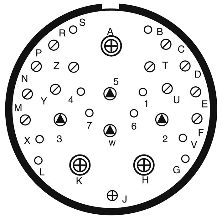 AMPHENOL LTD D38999/24FJ19PN-LC Circular Connector, MIL-DTL-38999 Series III, DS38999/24 Series, Jam Nut Receptacle, 19 Contacts - Image 2