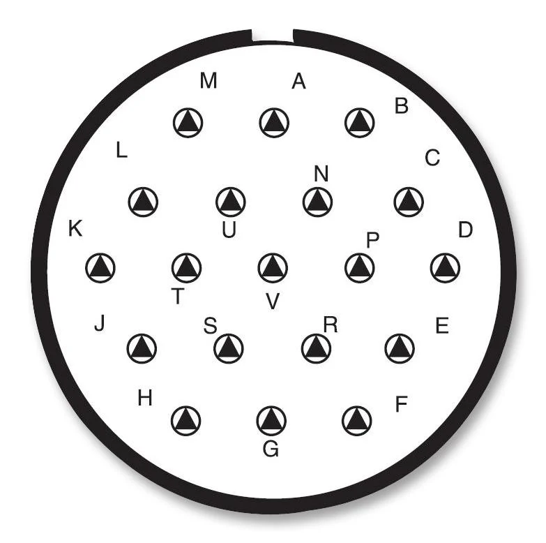 AMPHENOL LTD D38999/24WJ19PD Circular Connector, MIL-DTL-38999 Series III, DS38999/24 Series, Jam Nut Receptacle, 19 Contacts - Image 2