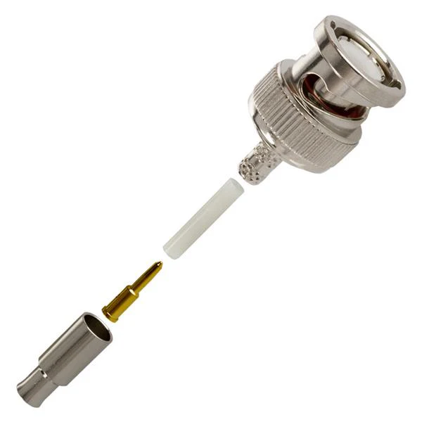 AMPHENOL RF 031-71000-RFX RF/COAXIAL, BNC PLUG, STRAIGHT, 75 OHM, CRIMP
