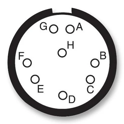AMPHENOL SOCAPEX D38999/24FC8AN Circular Connector, MIL-DTL-38999 Series III, DS38999/24 Series, Jam Nut Receptacle, 8 Contacts - Image 2
