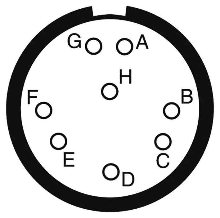 AMPHENOL SOCAPEX D38999/24FC8PN-LC Circular Connector, MIL-DTL-38999 Series III, DS38999/24 Series, Jam Nut Receptacle, 8 Contacts - Image 2