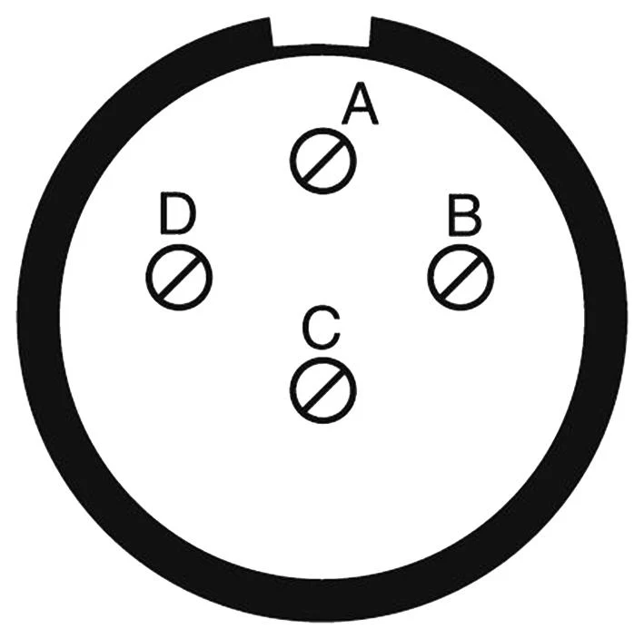 AMPHENOL SOCAPEX D38999/24WC4PB-LC Circular Connector, MIL-DTL-38999 Series III, DS38999/24 Series, Jam Nut Receptacle, 4 Contacts - Image 2