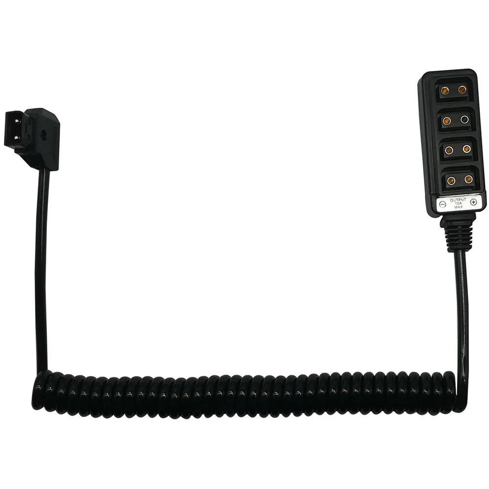 ANDYCINE Male D-Tap to 4-Port Female D-Tap Splitter Cable (Coiled) - Image 3