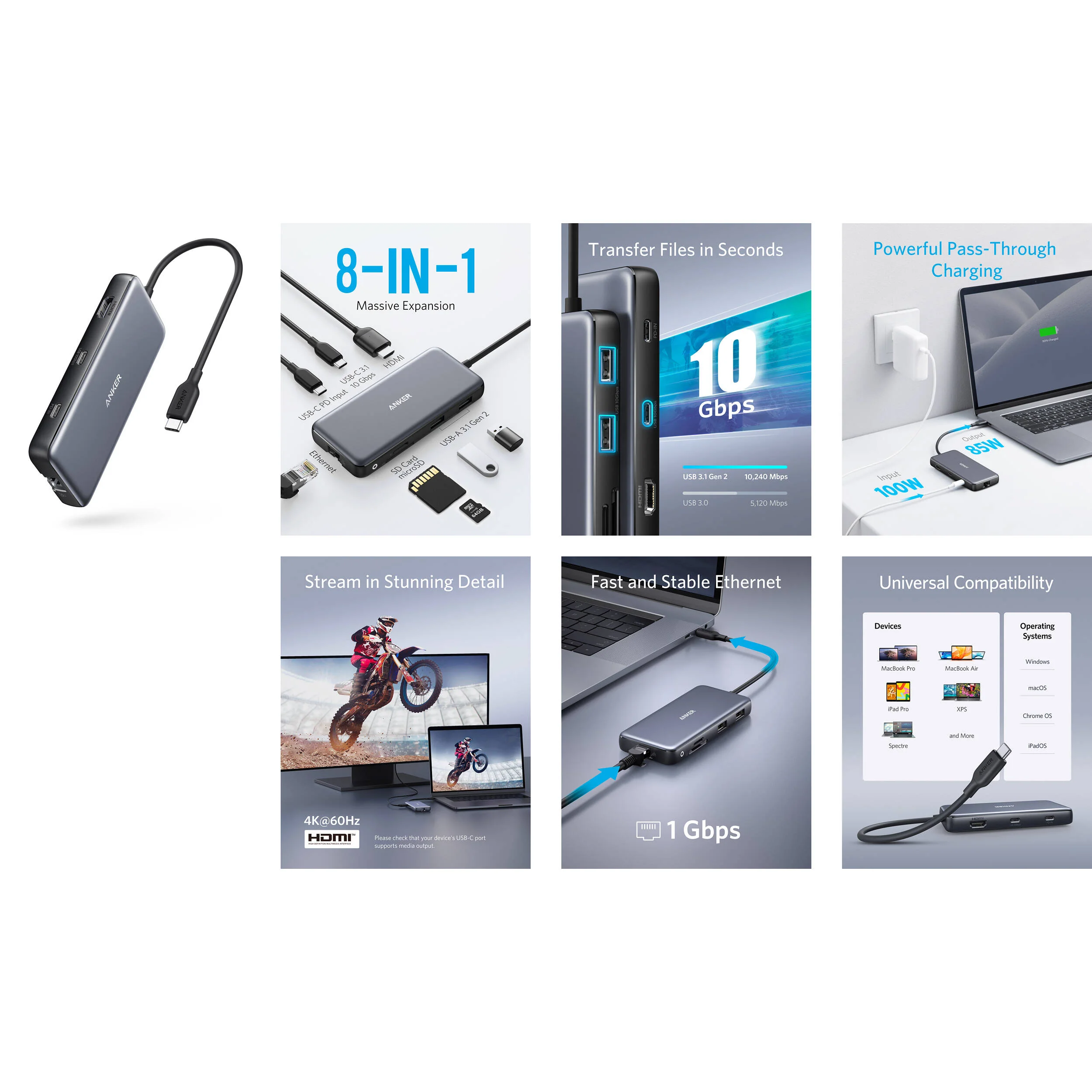 Anker 555 8-in-1 USB-C Hub - Image 3