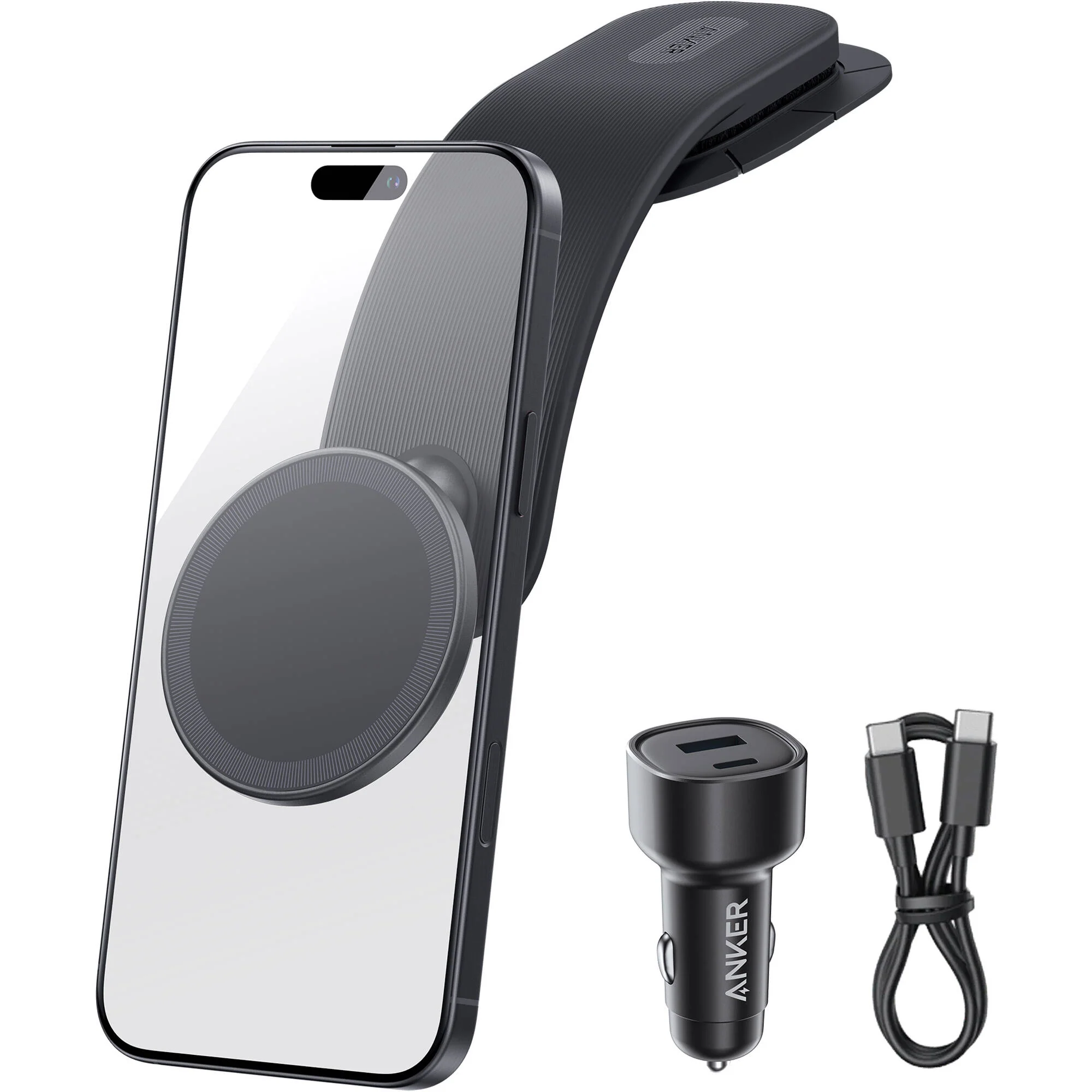 Anker Nano Car Mount with 60W 2-Port Car Charger
