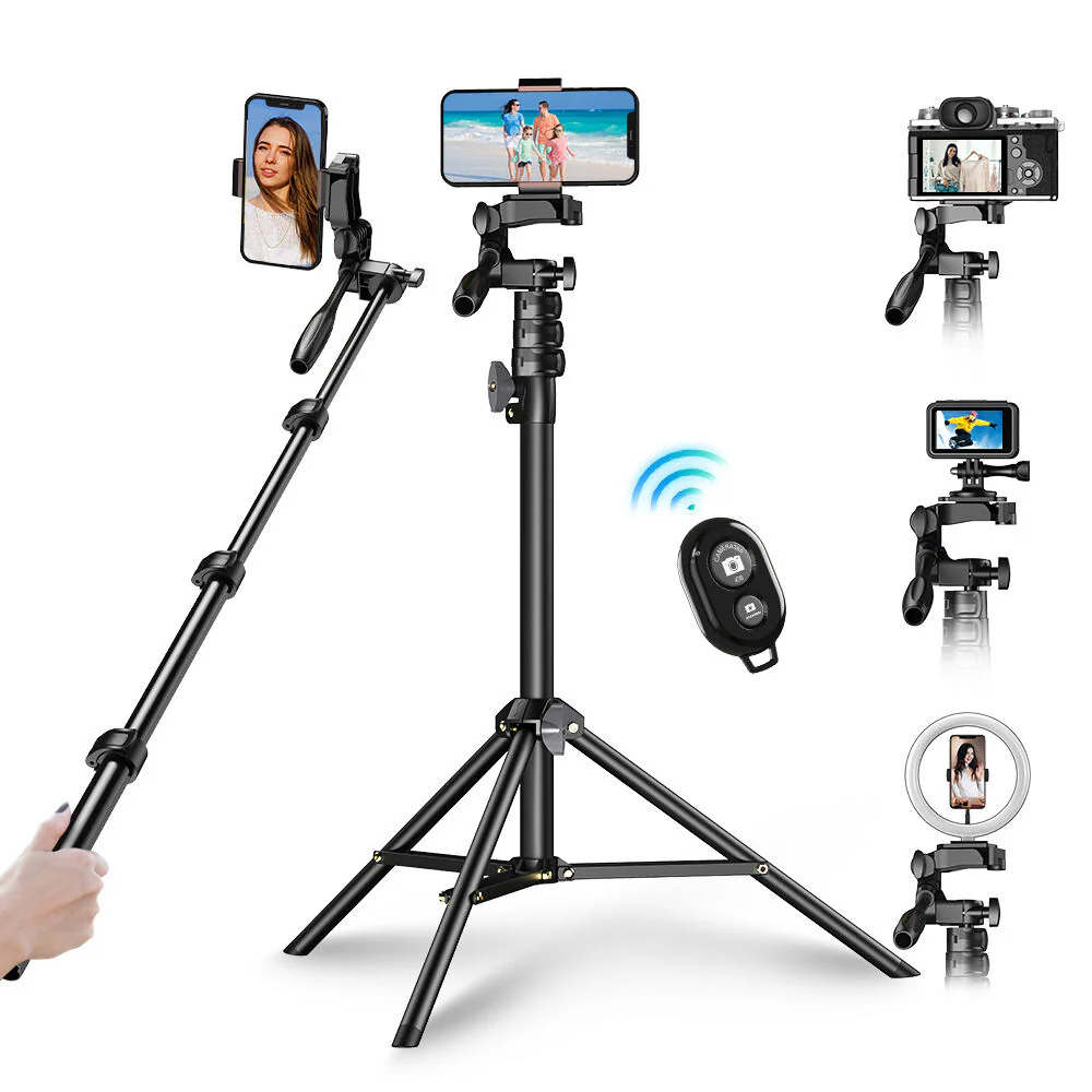 Apexel 70" Upgraded Cell Phone Selfie Stick with Tripod - Image 4