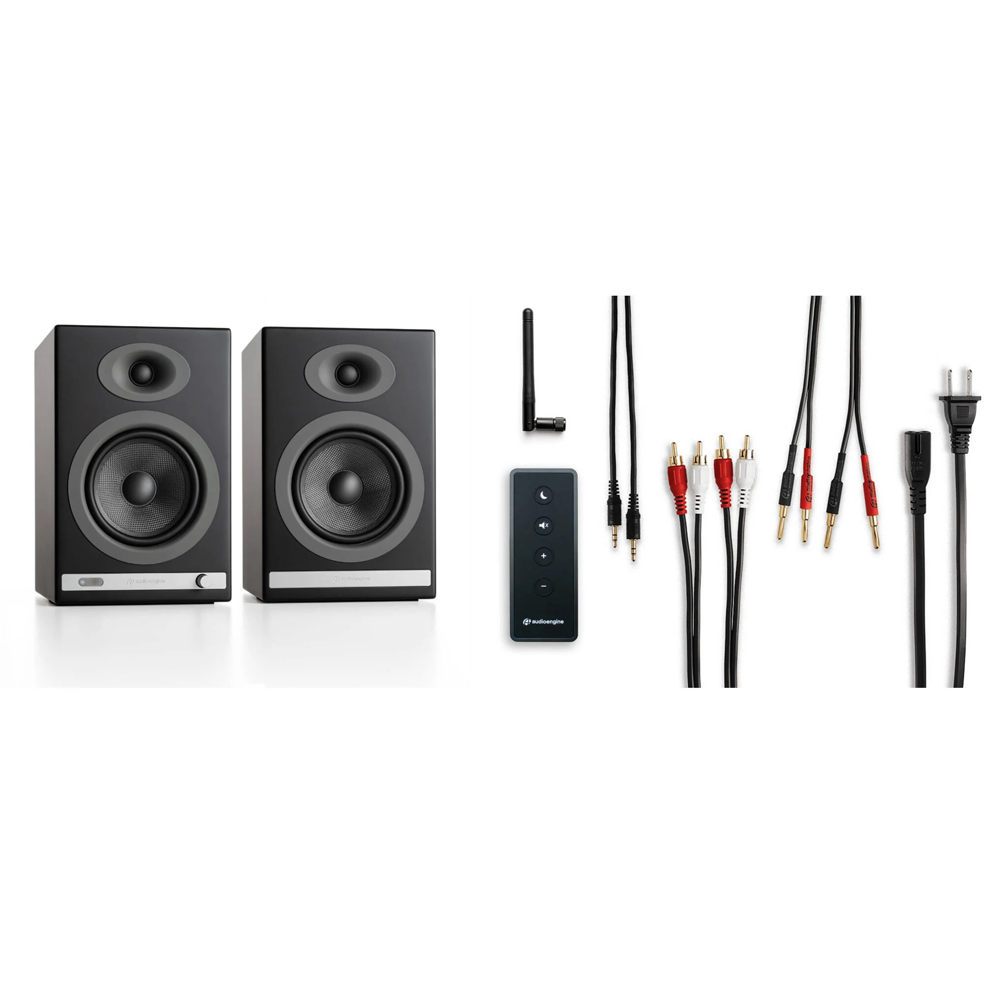 Audioengine HD5 2-Way Active Wireless Bookshelf Speakers (Real Wood Veneer Walnut, Pair) - Image 6