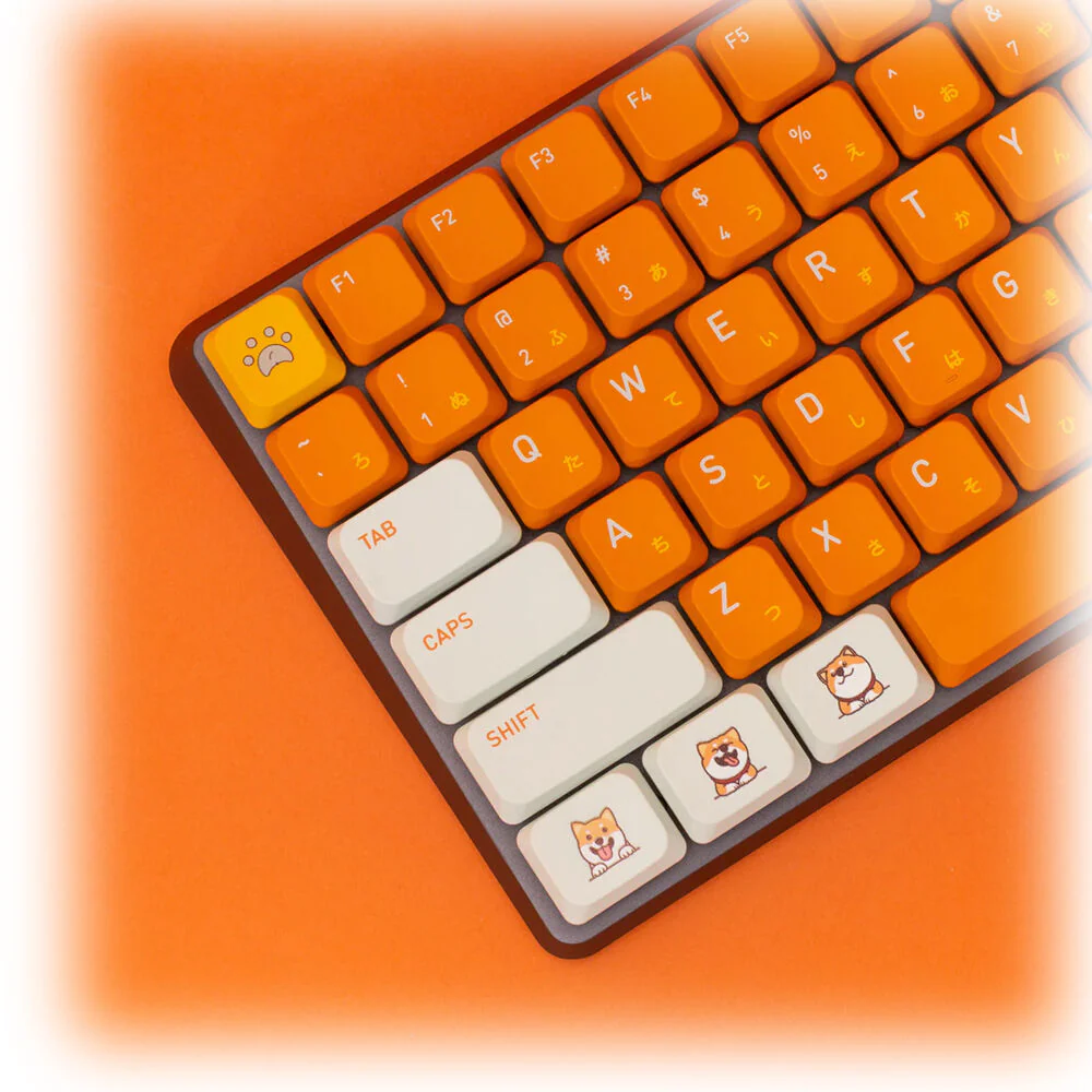 AZIO Cascade 75% Layout Slim Keycaps (Shiba Dark) - Image 4