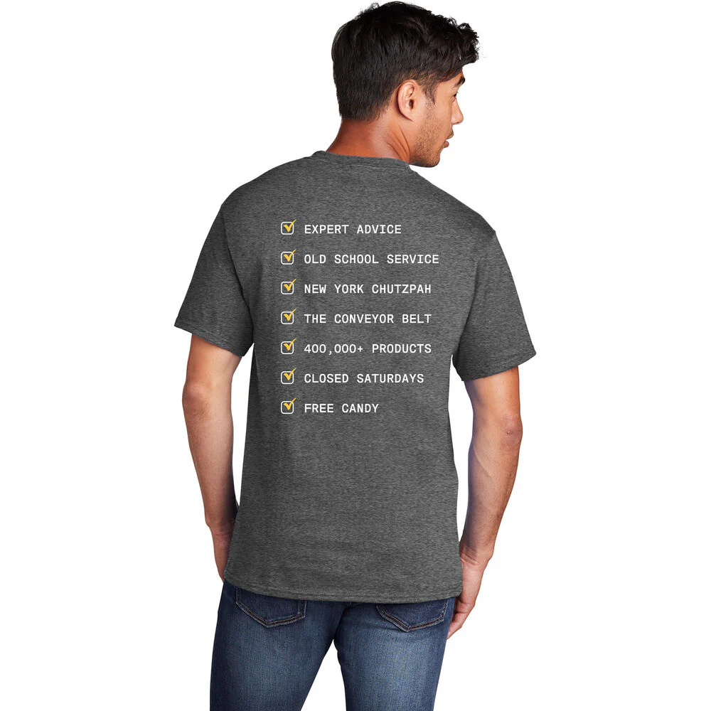 B&H Photo Video Commemorative T-Shirt with B&H Logo & Checklist Graphics (Dark Heather Gray, XL, Special 50th Anniversary Edition) - Image 2