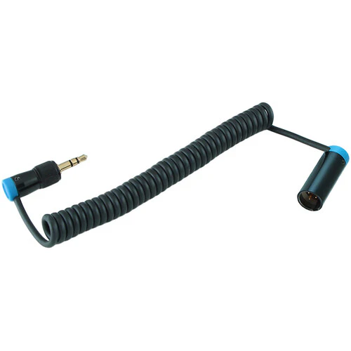 Cable Techniques Right-Angle Locking 3.5mm TRS to Low-Profile TA3M Coiled Cable for Sennheiser (8 to 15")