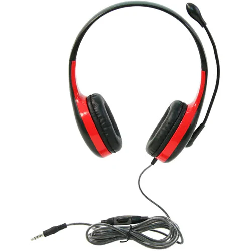 Califone KH-08GT RD On-Ear Headset with Gooseneck Microphone and 3.5mm Plug (Black and Red) - Image 3