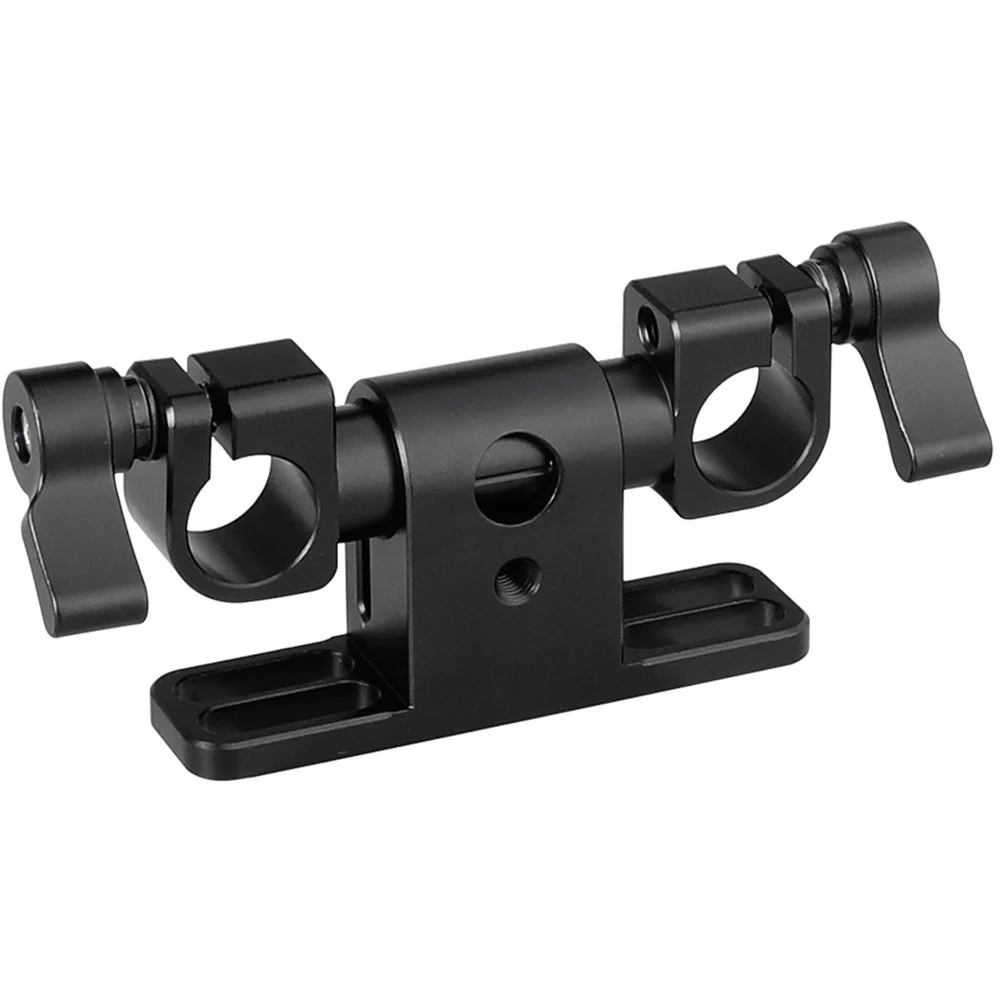 CAMVATE Adjustable 15mm Dual-Rod Clamp with 360 Swivel Rod Adapter