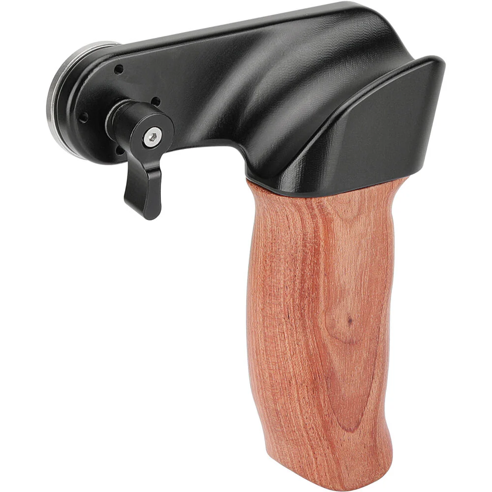 CAMVATE Ergonomic Wooden Hand Grip with ARRI Rosette M6 Thread Screw (Right Side) - Image 3