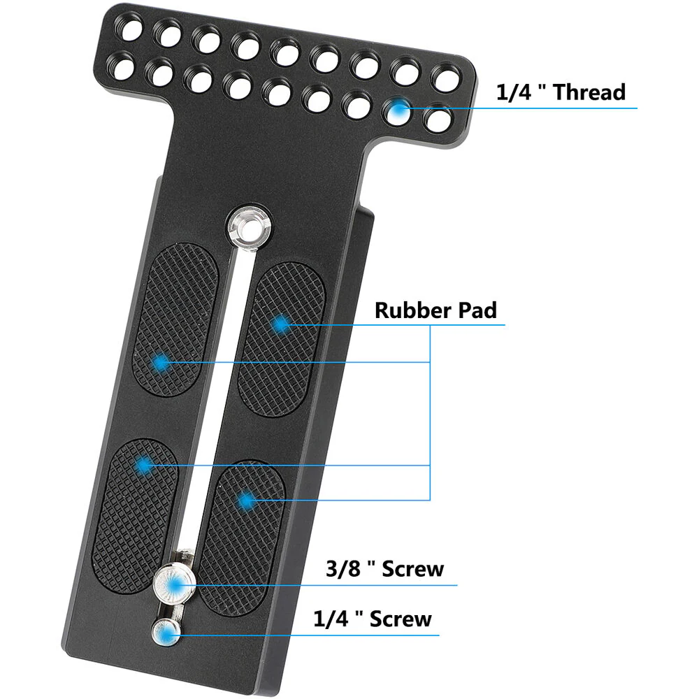 CAMVATE Manfrotto-Type Sliding Quick Release Camera Plate with 1/4"-20 Threads - Image 5