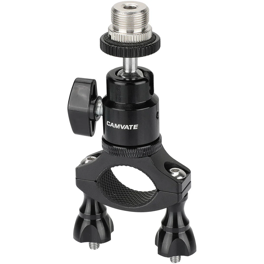 CAMVATE Rod Clamp Mount Holder with Adjustable Ball Head & 5/8" Mounting Screw - Image 3