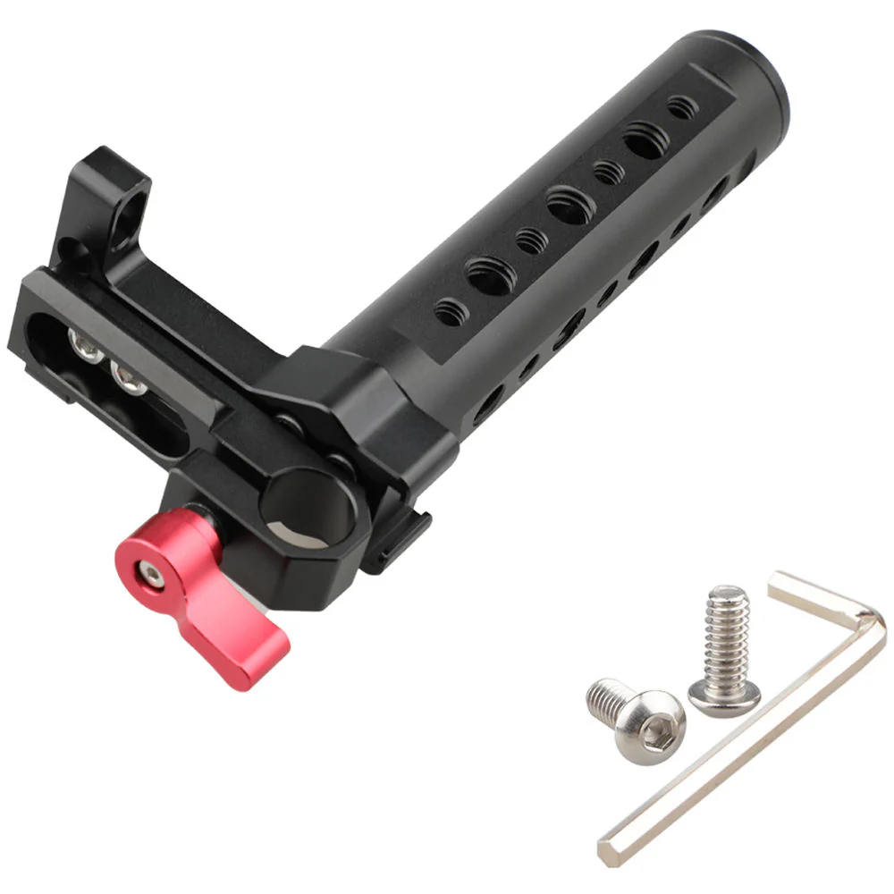 CAMVATE Top Cheese Handle with Rod Clamp for GH5, 5DMarkIII Camera (Red Wingnut) - Image 6