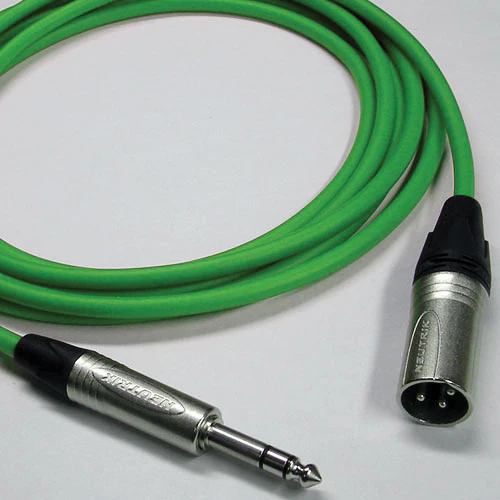 Canare Star Quad 3-Pin XLR Male to 1/4 TRS Male Cable (Green, 6')