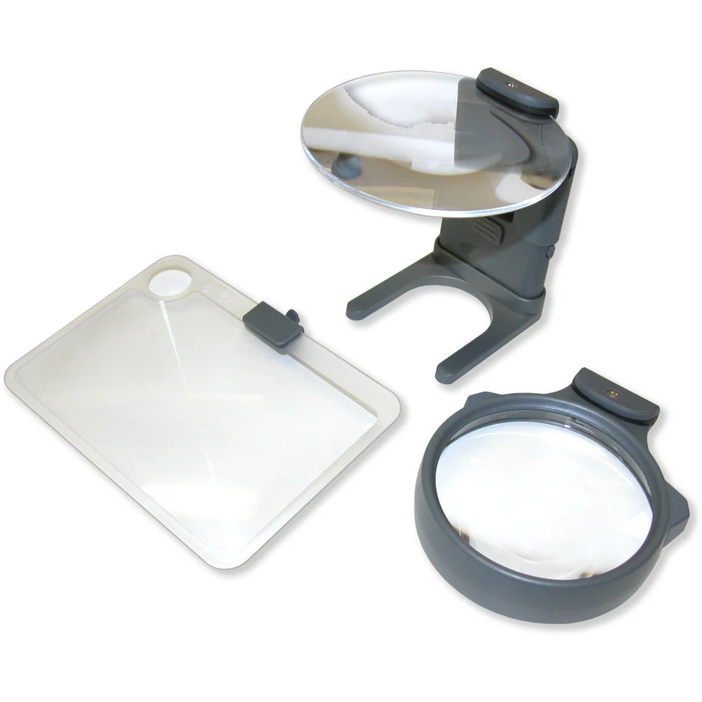 Carson HM-30 Three-in-One Lighted Hobby Magnifier (2x, 2x with 3x Spot, 3.5x) - Image 3
