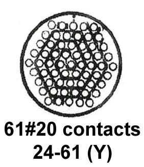 Cinch Connectivity Solutions CN0966B24G61S6Y040 CN0966B24G61S6Y040 Circular Connector CN0966 Straight Plug 61 Contacts Crimp Socket - Not Supplied - Image 2
