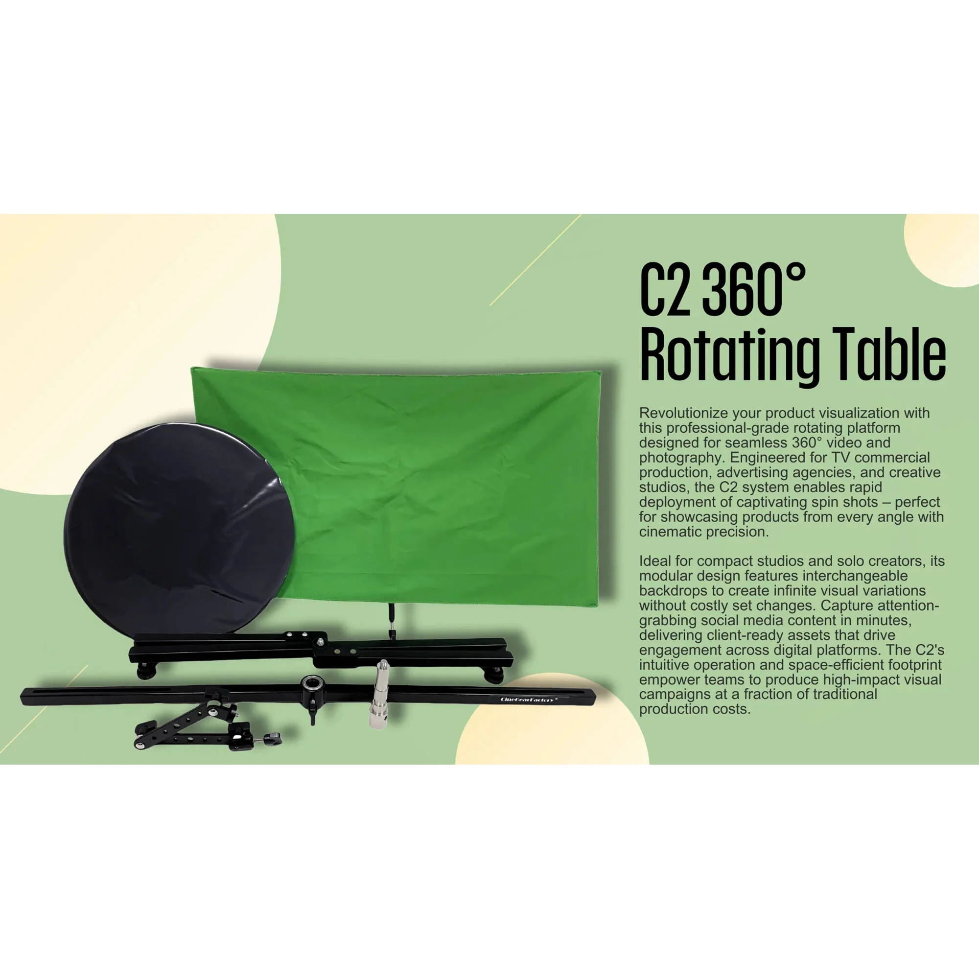 CineGearFactory C2 360&deg; Rotating Camera Platform - Image 7