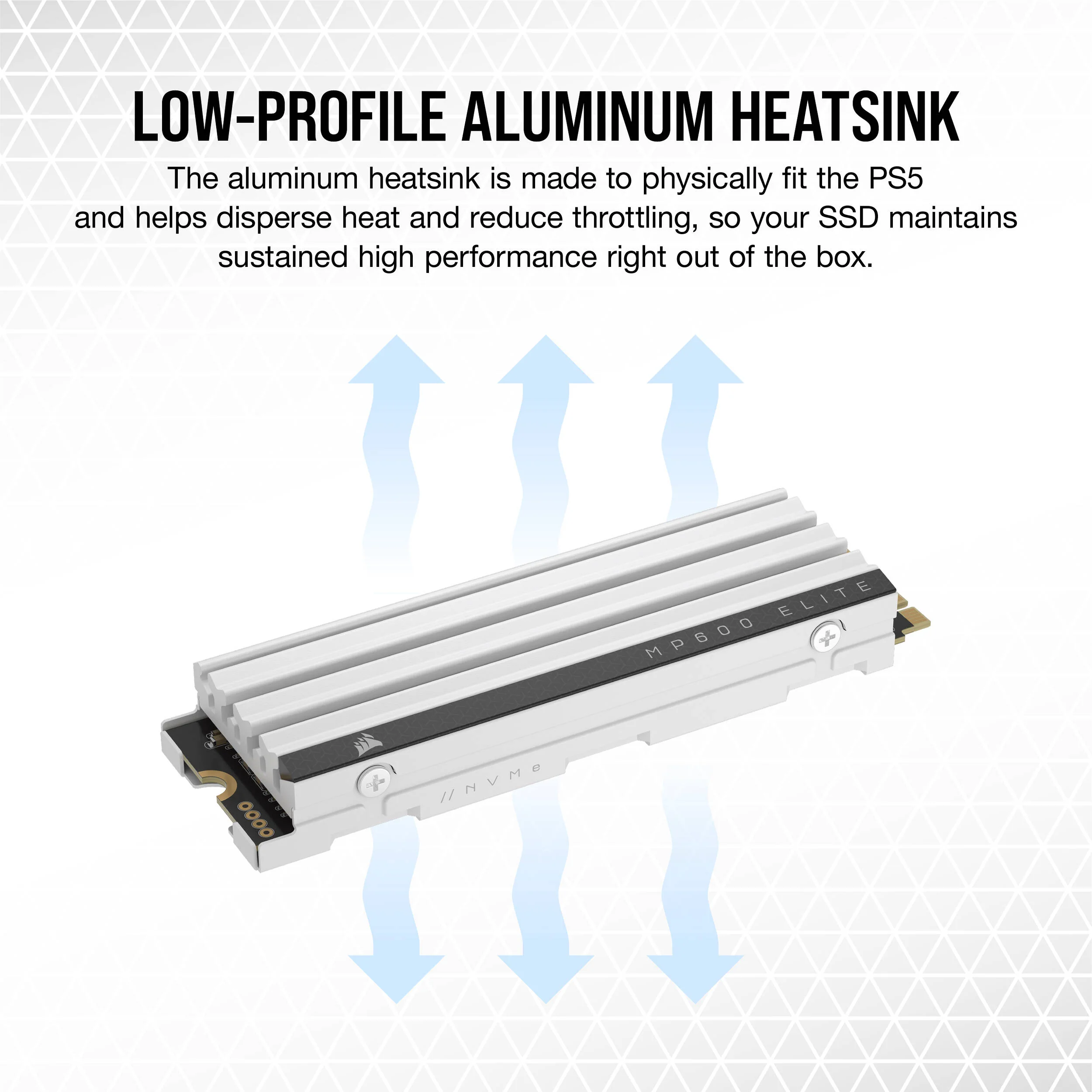 Corsair 2TB MP600 ELITE NVMe PCIe 4.0 M.2 Internal SSD (Heatsink, Optimized for PS5) - Image 5