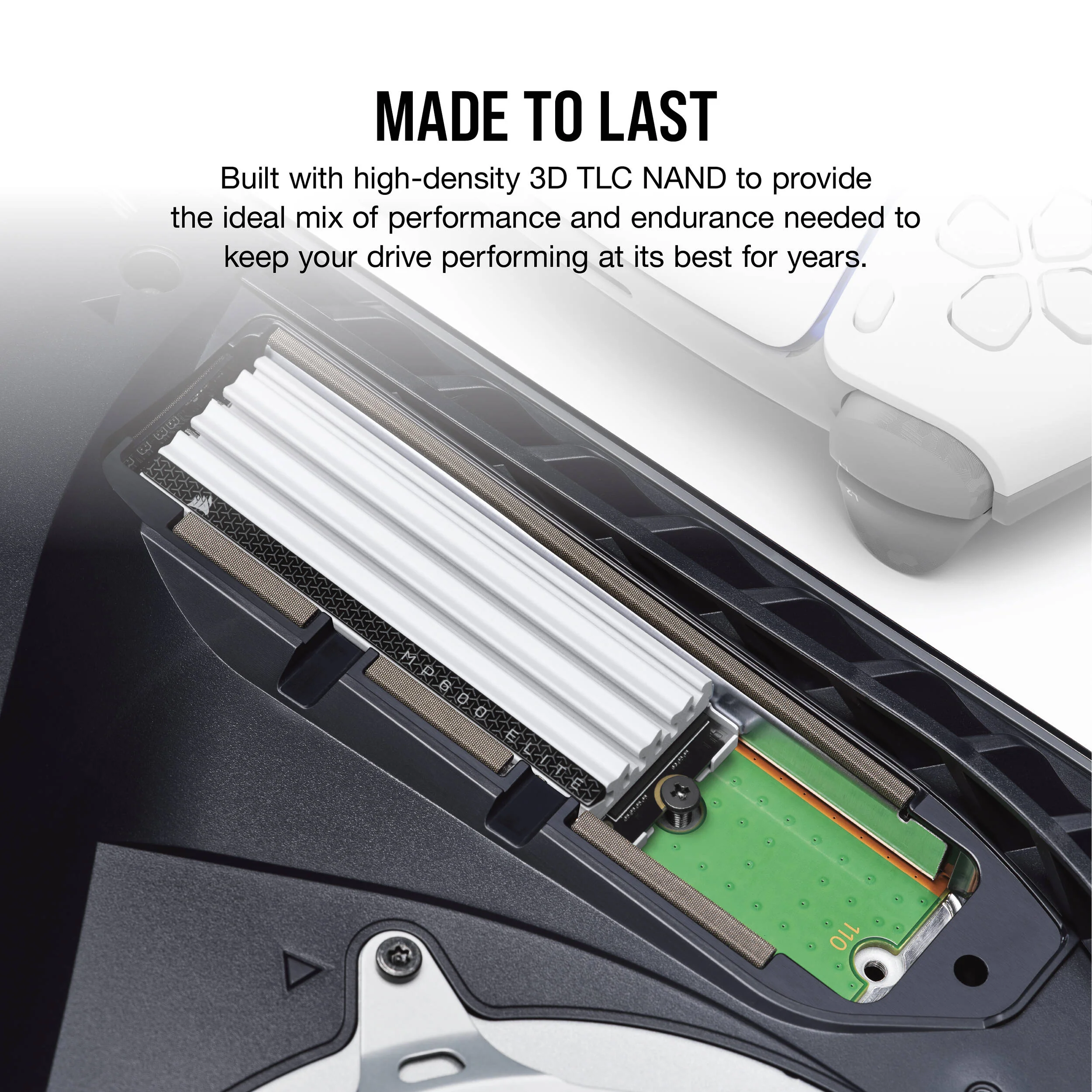 Corsair 2TB MP600 ELITE NVMe PCIe 4.0 M.2 Internal SSD (Heatsink, Optimized for PS5) - Image 6
