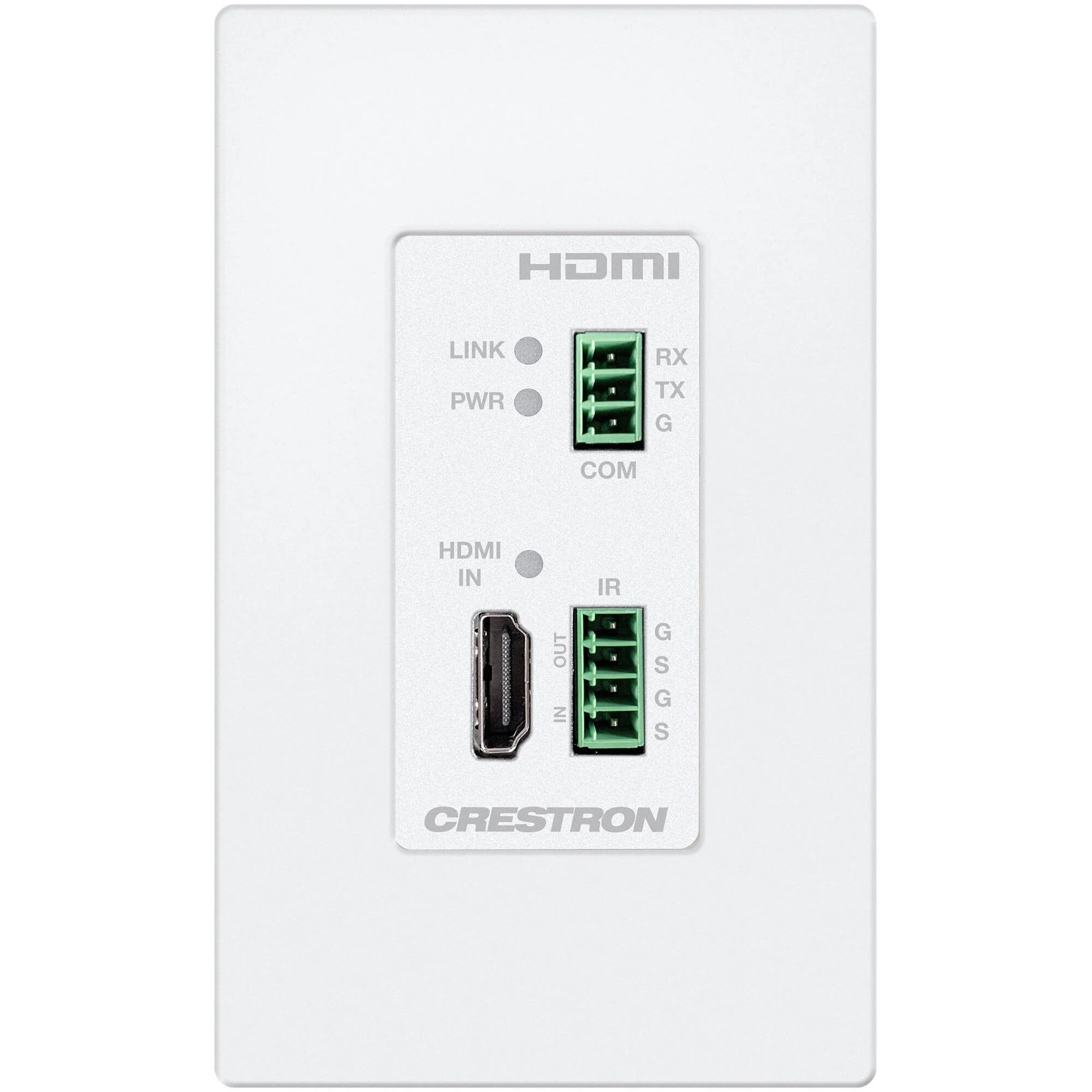 Crestron DM Essentials 4K60 Wall Plate Transmitter for Signal Extension (White)