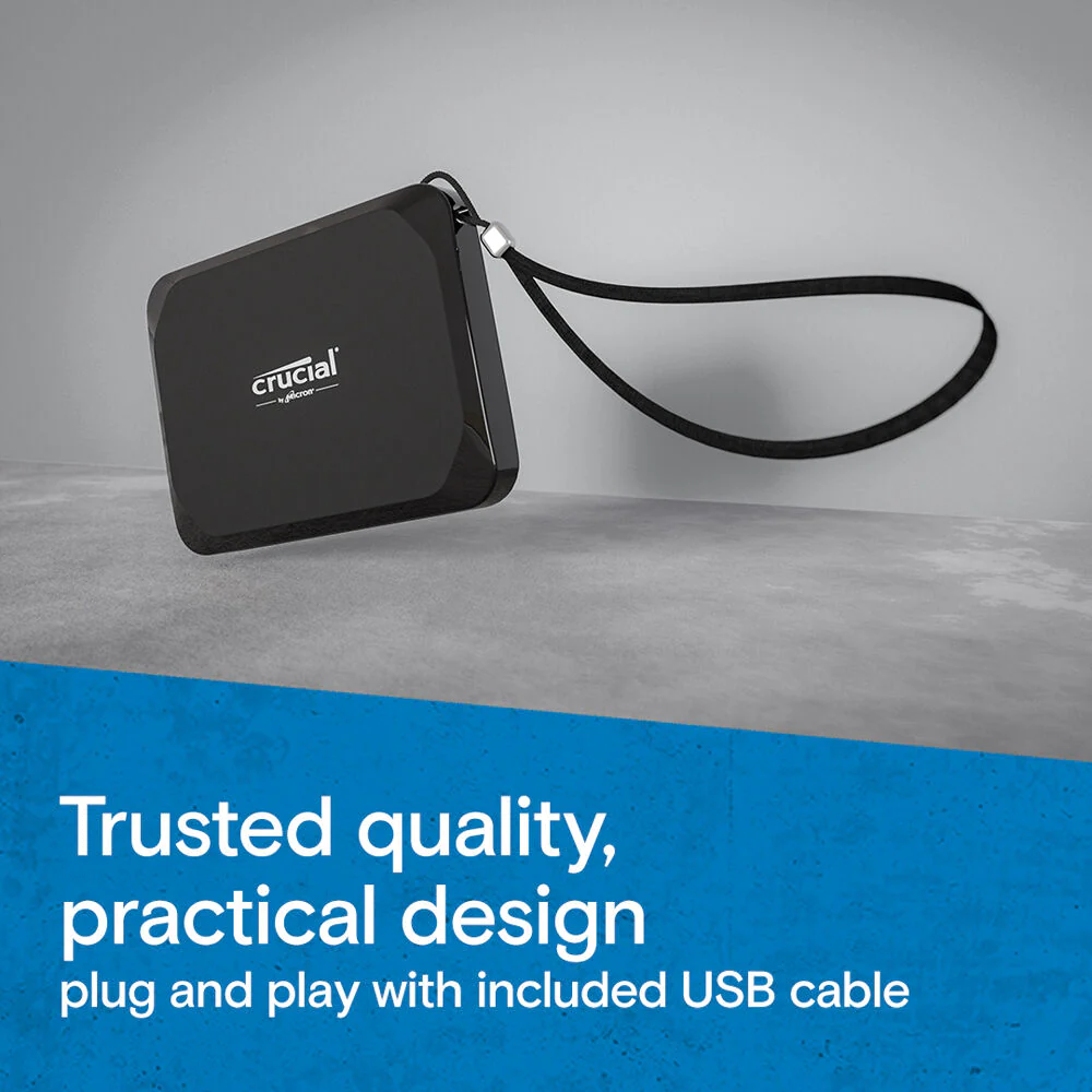 Crucial 2TB X9 USB-C 3.2 Gen 2 External SSD - Image 6