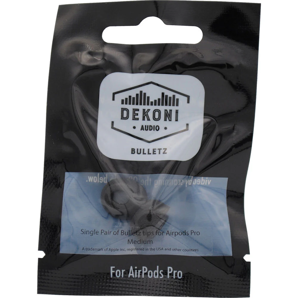 Dekoni Audio Bulletz Memory Foam Isolation Earphone Tips for Apple AirPods Pro (Large, Black, 3 Pairs) - Image 10