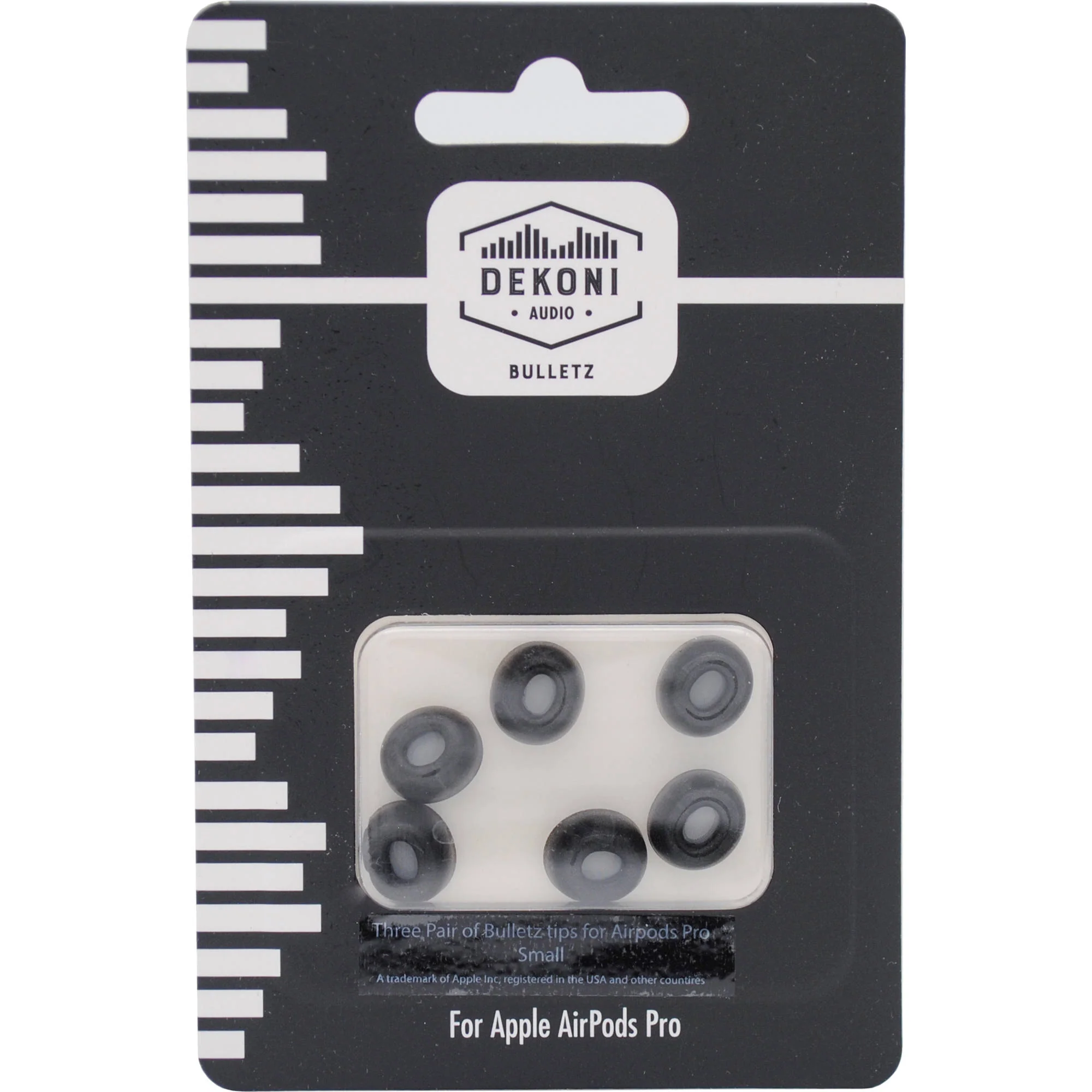Dekoni Audio Bulletz Memory Foam Isolation Earphone Tips for Apple AirPods Pro (Large, Black, 3 Pairs) - Image 3