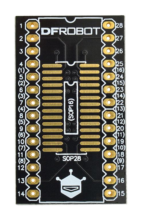 Dfrobot FIT0291 FIT0291 IC Adapter Board 22 mm x 37.5 1.6 8-Sop/ 16-Sop/ 28-Sop To 16-Dip/ 28-Dip New - Image 5