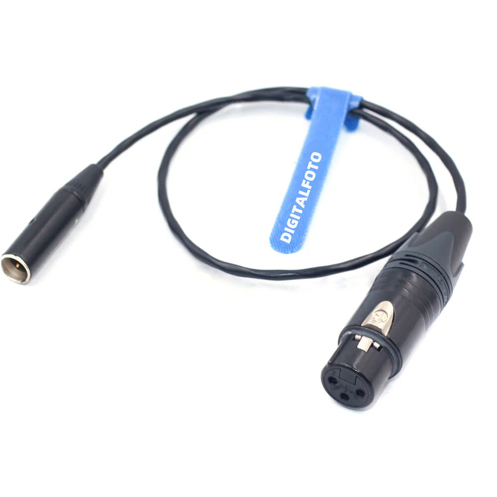 DigitalFoto Solution Limited 3-Pin Mini-XLR Male to XLR Female Cable for Blackmagic Pocket Cinema Camera 6K/4K (1.6') - Image 3