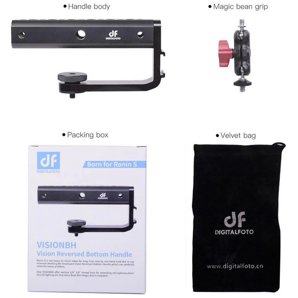 DigitalFoto Solution Limited Vision Reversed Bottom Handle Accessories for Ronin S Moza air 2 Mounting Monitor Microphone LED - Image 3