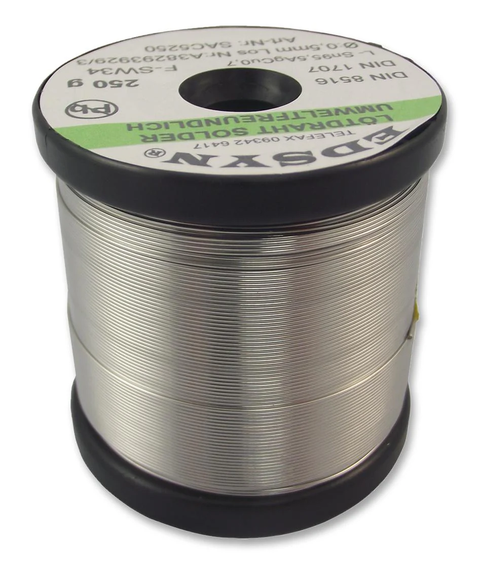 EDSYN SAC5250 Solder Wire, Lead Free, 0.5mm Diameter, 217°C, 250g
