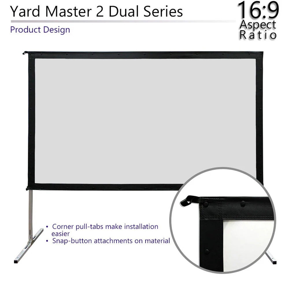Elite Screens Yard Master 2 Dual Folding Front/Rear Projection Screen (73.5 x 130.7") - Image 6