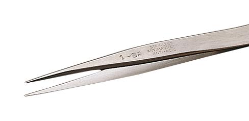Erem 1SASL Tweezer Precision Straight Pointed Stainless Steel 4.75 "