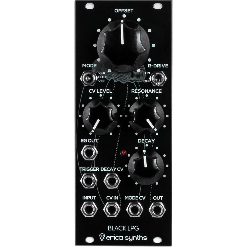 Erica Synths Black LPG Low-Pass Gate Eurorack Module (10 HP)
