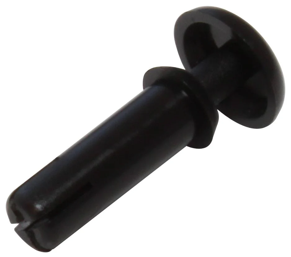 Essentra Components SR 5065B Rivet Snap Black Nylon 5.2 mm Hole Dia 3.5 - 4.5 Grip 9 2.2 Depth - Image 2