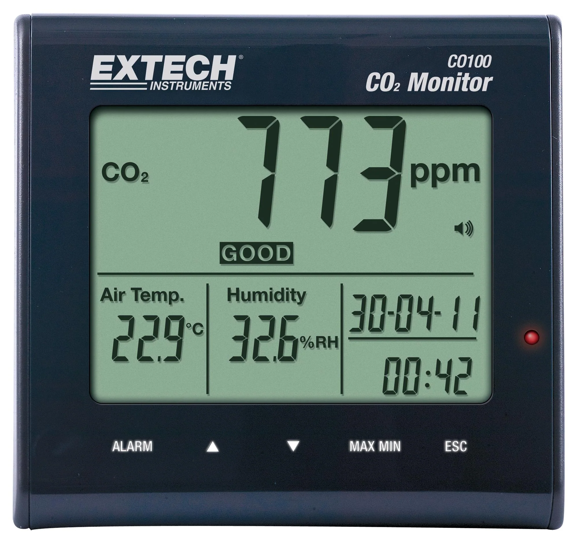 Extech Instruments CO100 Air Quality Meter -5 °C 50 0.1% to 90% 0ppm 9999ppm